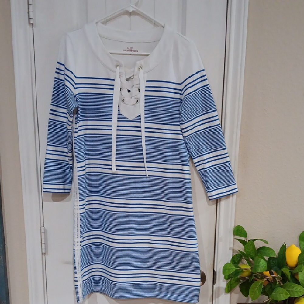 Vineyard Vines Yacht Stripped Knit Midi Dress